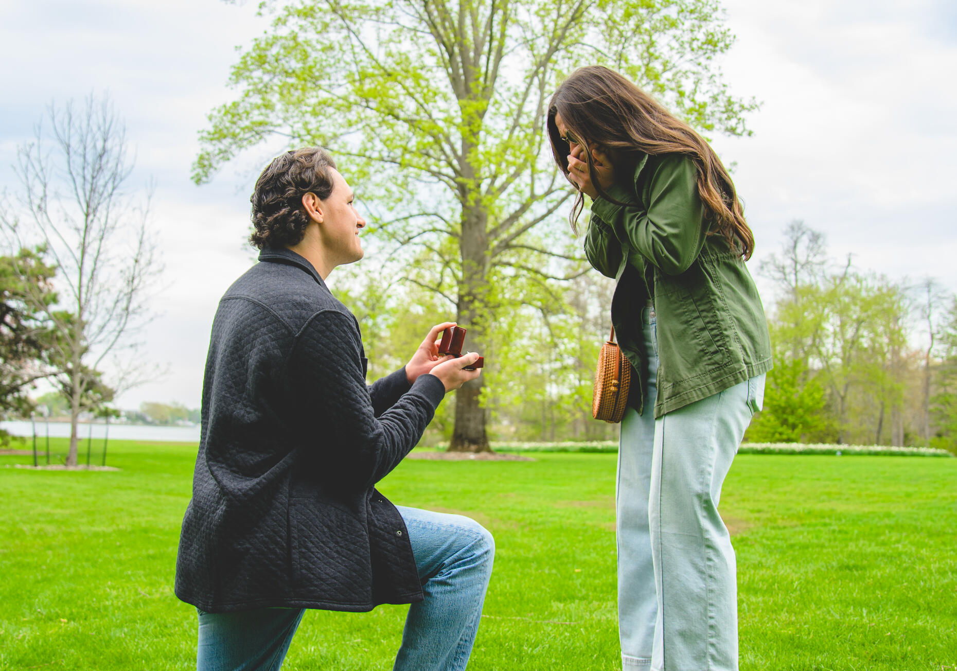 Surprise Engagements in Bayard Cutting Arboretum Long Island , NY